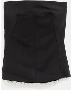 Rick Owens Top Bustier Noir - Black