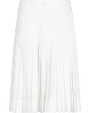 Low Classic Pleated Midi Skirt Gonna - White