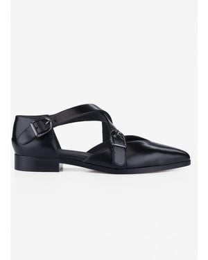 CB Made In Italy Leather Flats Croce - Blue