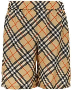 Burberry Silk Shorts - Natural