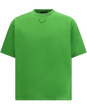 Prada Cotton T-Shirt T-Shirts - Green