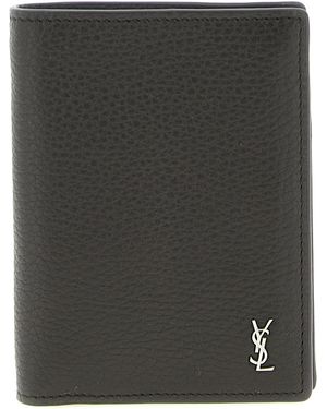 Saint Laurent 'Tiny Cassandre' Card Holder - Black