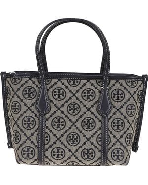 Tory Burch Perry T Monogram Mini Tote - Black