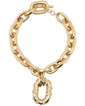 Rabanne Xl Link Necklace Brass Jewelry - Metallic
