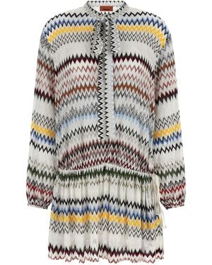 Missoni Viscose Short Dress - Gray