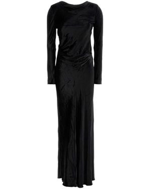 Alberta Ferretti Velvet Long Dress - Black