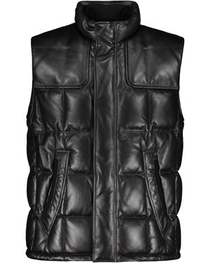 Brett & Sons Leather Vest - Black