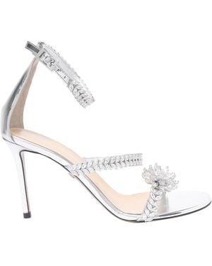 Mach &amp; Mach Lotus Flower Pump Sandals - White