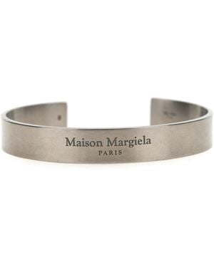 Maison Margiela Logo-Engraved Bracelet - Metallic