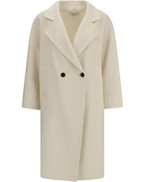 Aftercoat Double-Breasted Long Coat - White