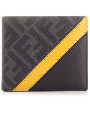 Fendi Diagonal Wallet - Grey