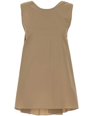 Carven Poplin Top - Natural