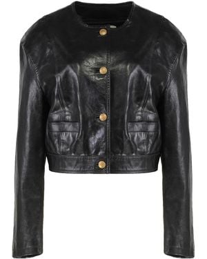 Halfboy Leather Jacket - Black