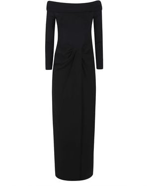 Ralph Lauren Sakaris-Long Sleeve-Gown - Black