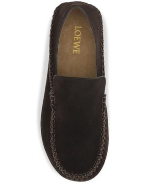 Loewe Loafers Rambla Suede Upper - White