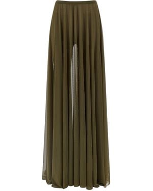 Norma Kamali Pleated Skirt - Green
