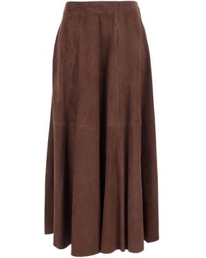 Arma Eleni Skirt With Hidden Closure - Brown