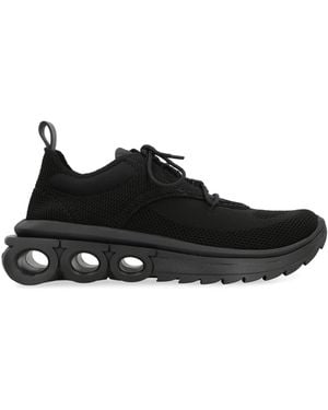 Ferragamo Running Sneakers Nima-Anthracite Calf Sneakers - Black