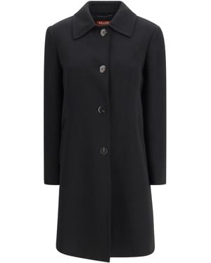 Max Mara Racconto Overcoat - Black