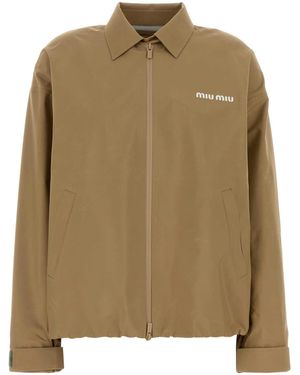 Miu Miu Tech Fabric Windbreaker - Green