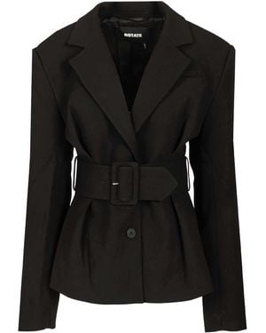 ROTATE BIRGER CHRISTENSEN Belted Blazer - Black