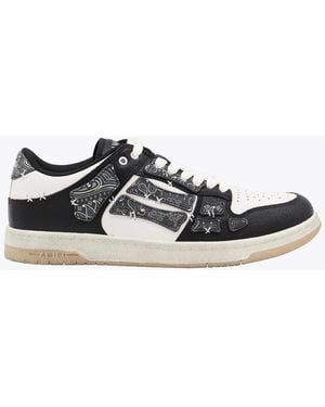 Amiri And Leather Bandana Skell Low Top Trainers - Black