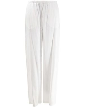 Max Mara Mxpdestino Linen And Viscose Trousers - White