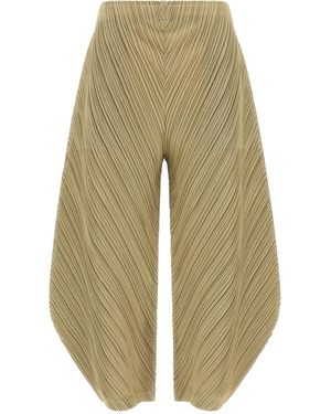 Pleats Please Issey Miyake Pleats Please Issey Miyake Pleated Polyester Trousers - White