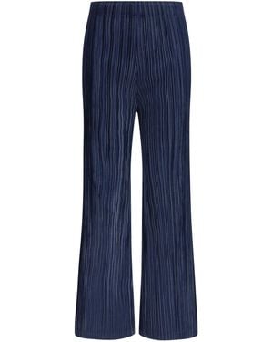GONGDID DESIGN Corduroy Palazzo Pants Polyester - Blue