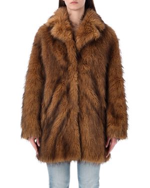 Stand Studio Janice Faux Fur Jacket - Brown