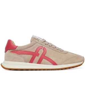 Furla Retro Retro Linen Flax Minimalist Trainers - Pink
