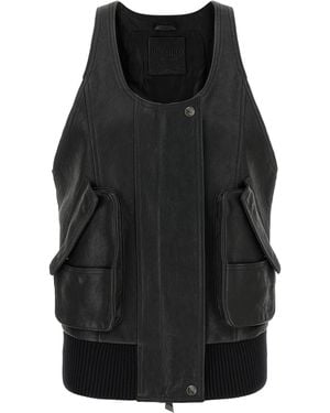 The Attico Blouson Vest Gilet - Black