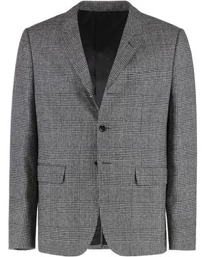 Celine Prince Of Wales Checked Jacket - Gray