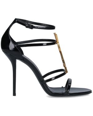 Saint Laurent Cassandre Sandals - White