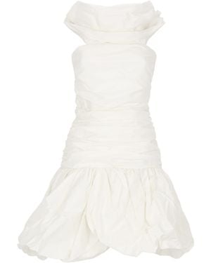 ROTATE BIRGER CHRISTENSEN Drape Dress - White