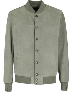 Stewart Giubbotto Bottoni Tom Suede - Green