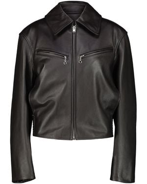 Lemaire Boxy Leather Blouson - Black