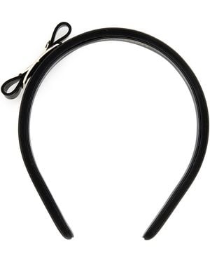 Ferragamo Leather Hairband - Black