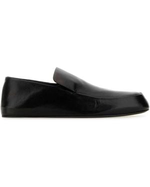 Jil Sander Leather Tripon Loafers - Black