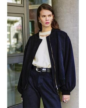 FEDERICA TOSI Bomber Jeans - Grey