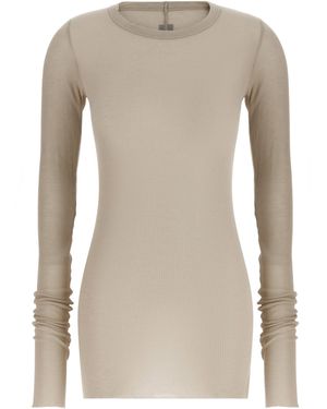 Rick Owens Rib Ls T T-Shirt - Natural