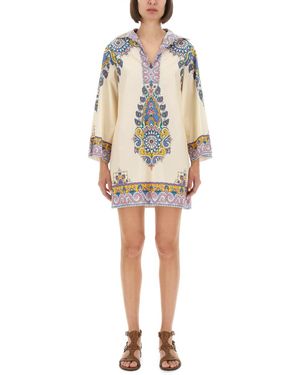 ワンピース Etro Abito Corto In Misto Cotone Etro Abito corto in misto cotone Bianco | WRHA000299TGE01S8461