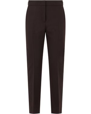 Max Mara Pants With Pleats Virgin Wool Tapered - Multicolor