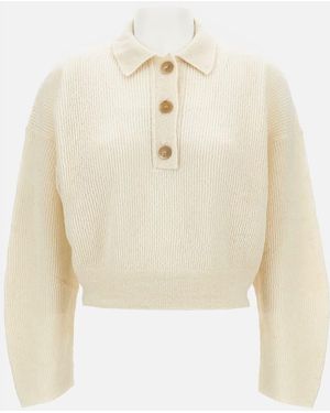 Haikure Sweater With Buttons - Natural