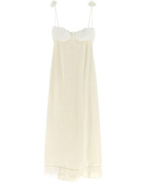 Magda Butrym 07 Dress Silk Wool Cotton Polyester - White