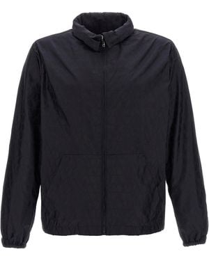 Valentino Garavani Toile Iconographe Windbreaker Polyamide Down Jacket, Parka, Casual Jackets - Blue