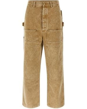 Moschino Cotton Drill Pants - Natural