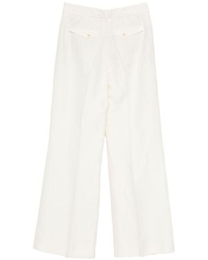 Closed Linen Blend Trousers - White