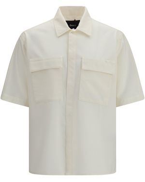 Laminar Oversize Bowling Shirt Polyester; Wool Ovis Aries - White