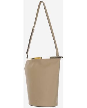 Tod's Small Leather Bucket Bag Calfskin Handbags - Natural